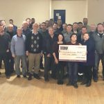 100 Men Donation Cheque Big Brothers big Sisters